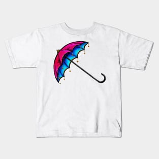 Pink & Blue Umbrella Kids T-Shirt